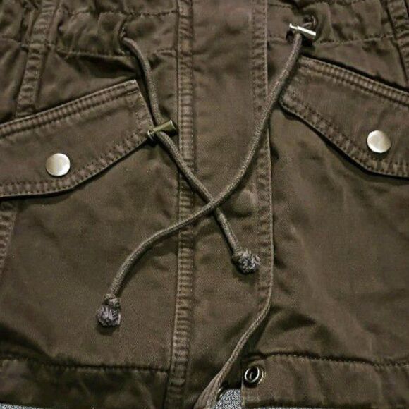 Lucky Brand Women's Extra Small XS Chocolate Brown Utility Type Jacket Pockets - Picture 6 of 10